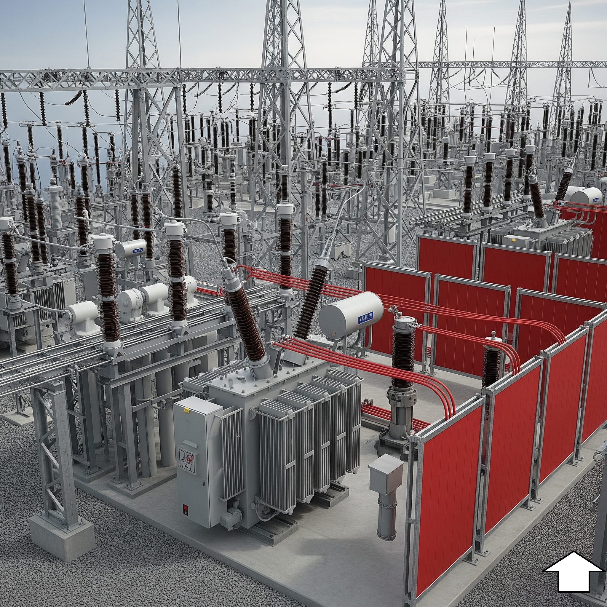 High voltage substation fire protection